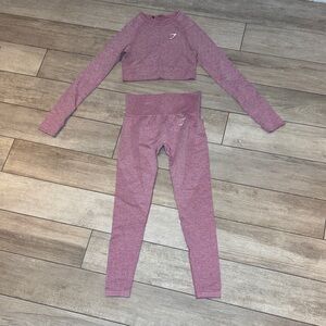 Gymshark Pink Leggings and Crop Top Set
